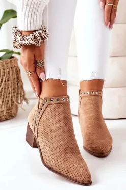 Discount Boto Ażurowe Botki Z Wycięciami Camel Western