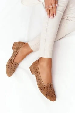 Hot Buty Sergio Leone Ażurowe Mokasyny Sergio Leone BL627 Rude