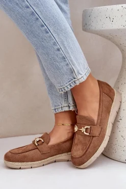 Mokasyny Damskie Zamszowe><noscript><img width=