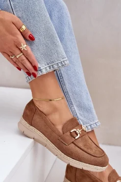 Mokasyny Damskie Zamszowe><noscript><img width=