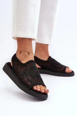Sandały Ażurowe|Sandały Płaskie><noscript><img width=
