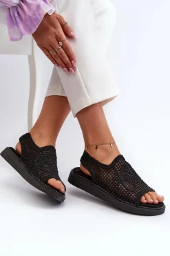 Sandały Ażurowe|Sandały Płaskie><noscript><img width=