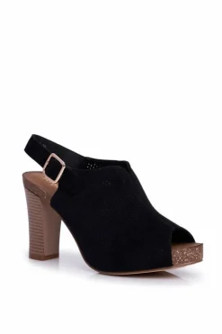 Sandały Ażurowe|Sandały Na Obcasie><noscript><img width=