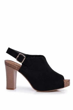 Sandały Ażurowe|Sandały Na Obcasie><noscript><img width=