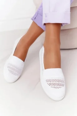 New Boto Ażurowe Wsuwane Tenisówki Slip-On Białe Chillout