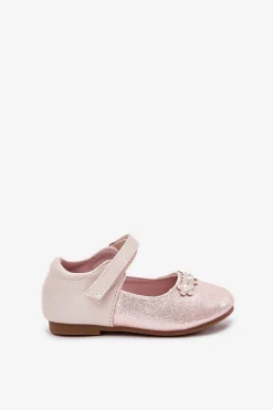 Best Balerinki Dziecięce Na Rzep Z Kwiatuszkami Różowe Nikione Dzieci Balerinki Dziecięce