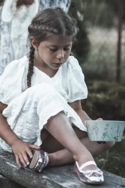 Online Balerinki Dziecięce Ozdobione Cekinami Różowe Weries Dzieci Balerinki Dziecięce