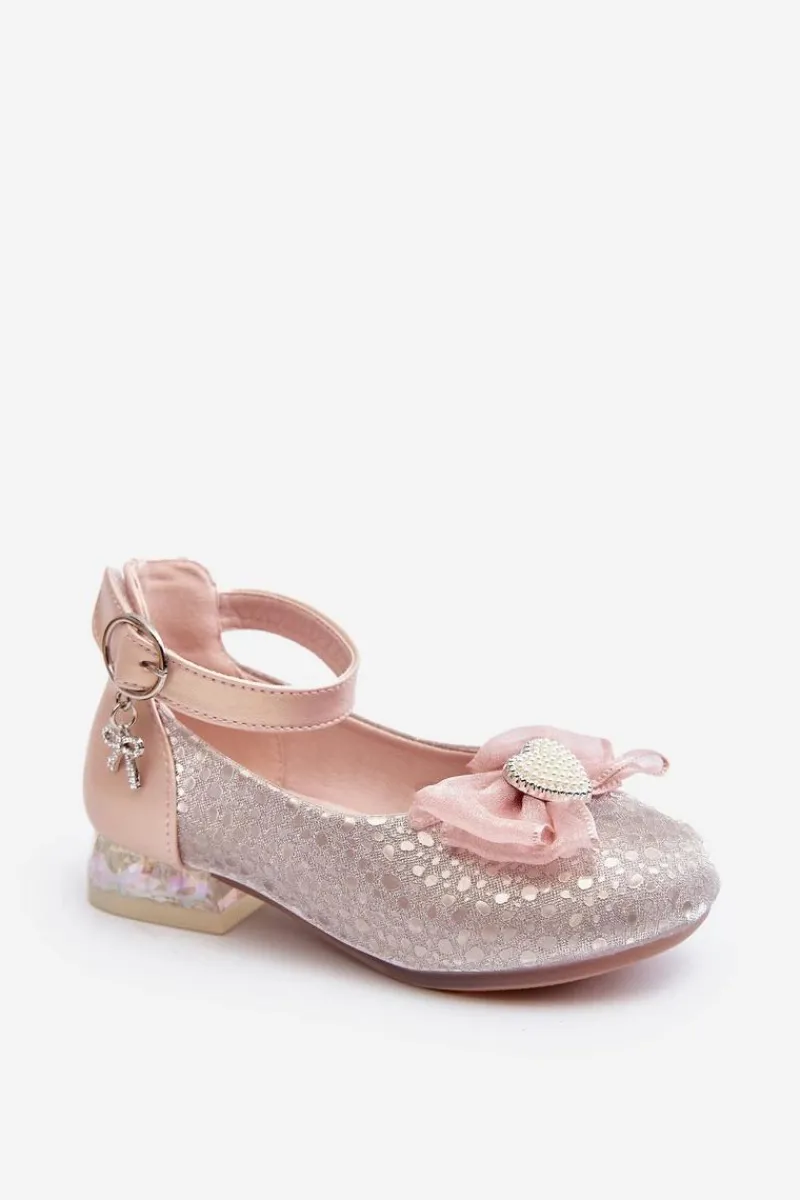 Balerinki Dziecięce>Boto Balerinki Dziecięce Z Kokardą Różowe Nanthea