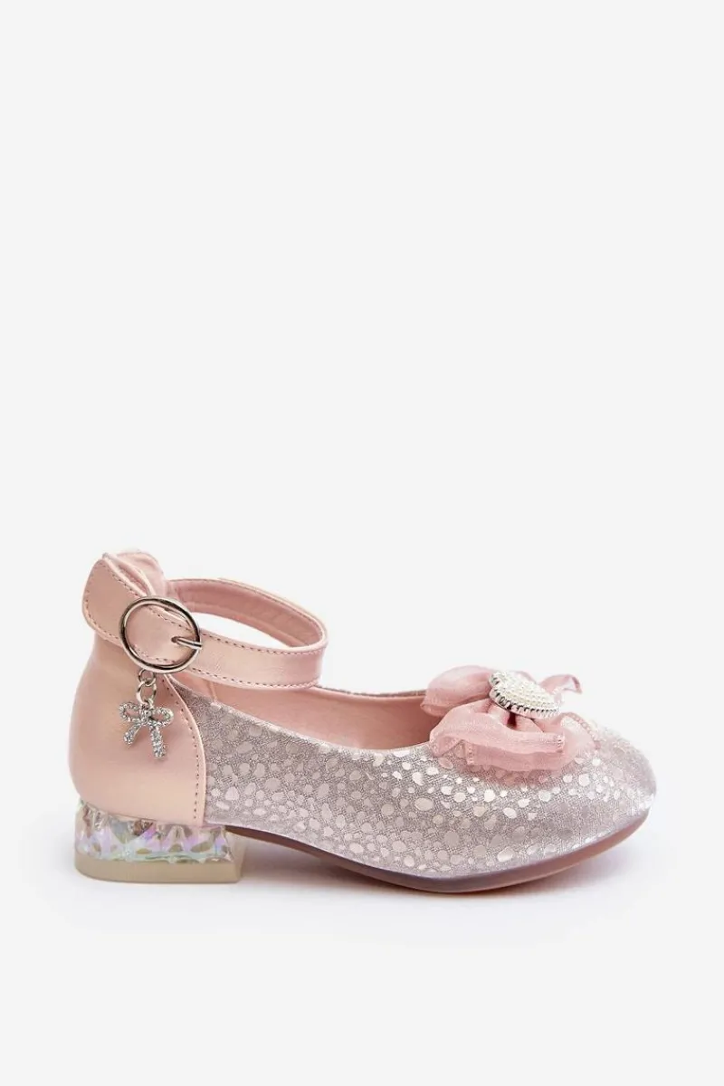 Balerinki Dziecięce>Boto Balerinki Dziecięce Z Kokardą Różowe Nanthea