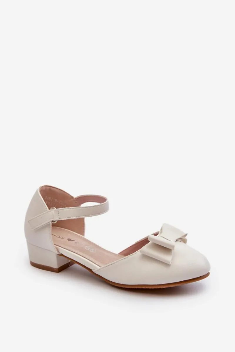 New Balerinki Dziewczęce Z Kokardą Białe Andarifa Dzieci Balerinki Dziecięce