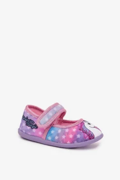 Dziewczęce|Balerinki Dziecięce>Boto Balerinki Kapcie Dla Dziewczynek Na Rzep UNICORN Różowe Silviera