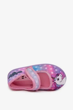 Dziewczęce|Balerinki Dziecięce></noscript>Boto Balerinki Kapcie Dla Dziewczynek Na Rzep UNICORN Różowe Silviera