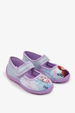 Best Balerinki Kapcie Dziecięce Zapinane Na Rzep Frozen Kraina Lodu Błękitne Olivessa Dzieci Dziewczęce|Balerinki Dziecięce