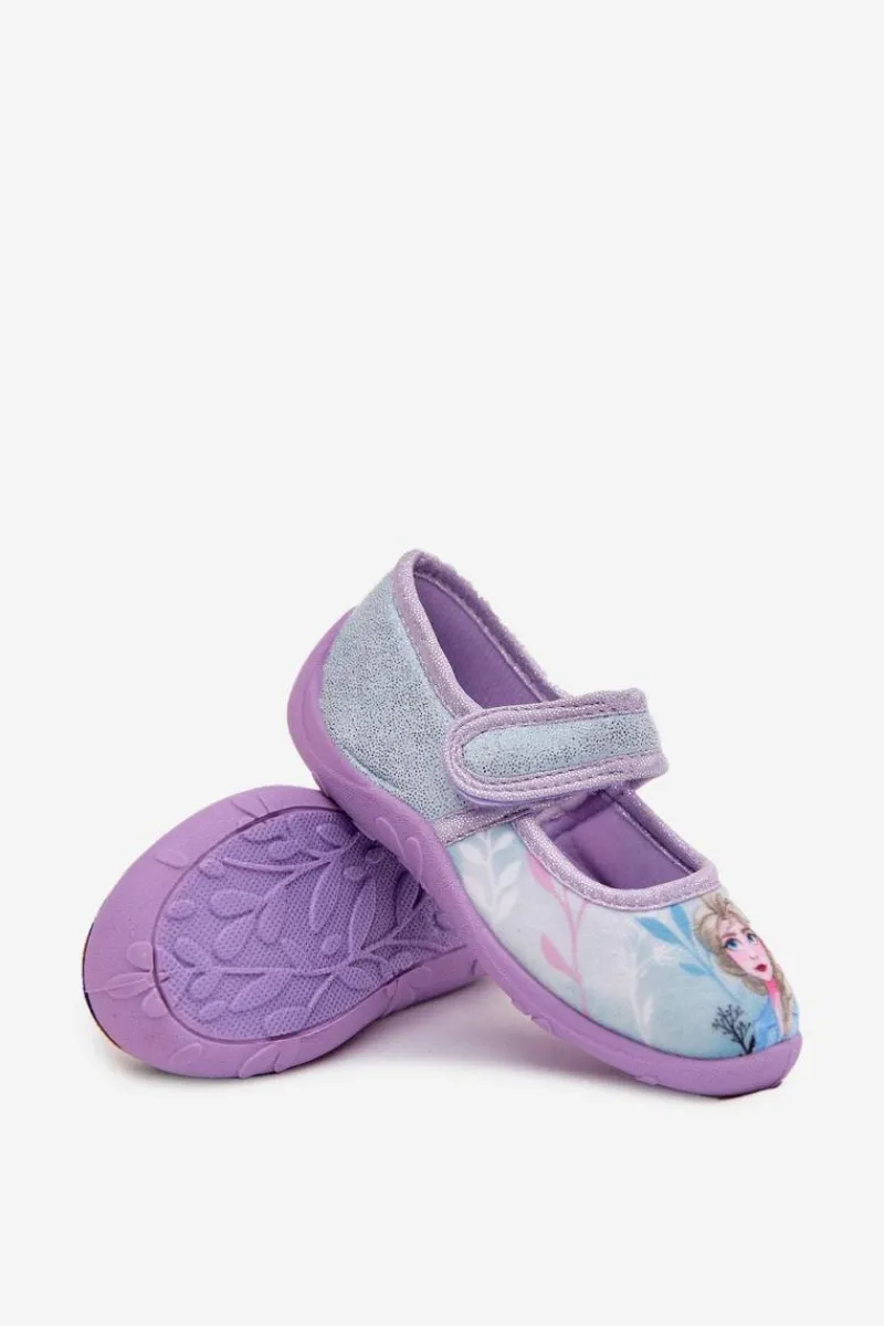 Best Balerinki Kapcie Dziecięce Zapinane Na Rzep Frozen Kraina Lodu Błękitne Olivessa Dzieci Dziewczęce|Balerinki Dziecięce