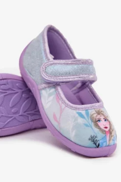 Best Balerinki Kapcie Dziecięce Zapinane Na Rzep Frozen Kraina Lodu Błękitne Olivessa Dzieci Dziewczęce|Balerinki Dziecięce