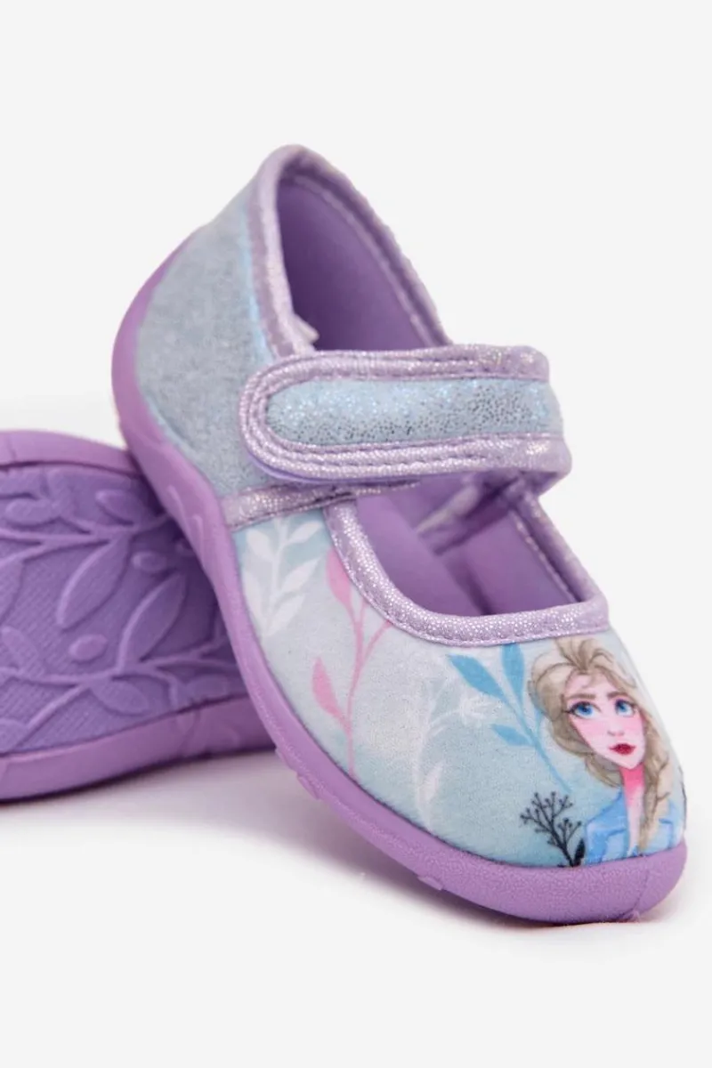 Best Balerinki Kapcie Dziecięce Zapinane Na Rzep Frozen Kraina Lodu Błękitne Olivessa Dzieci Dziewczęce|Balerinki Dziecięce