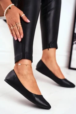 Baleriny Klasyczne>Boto Baleriny Damskie Eleganckie Czarne Maude