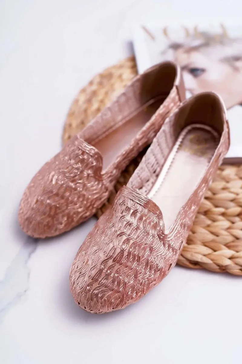 Online Boto Baleriny Damskie Lu Boo Plecione Różowe Złoto 4Ever