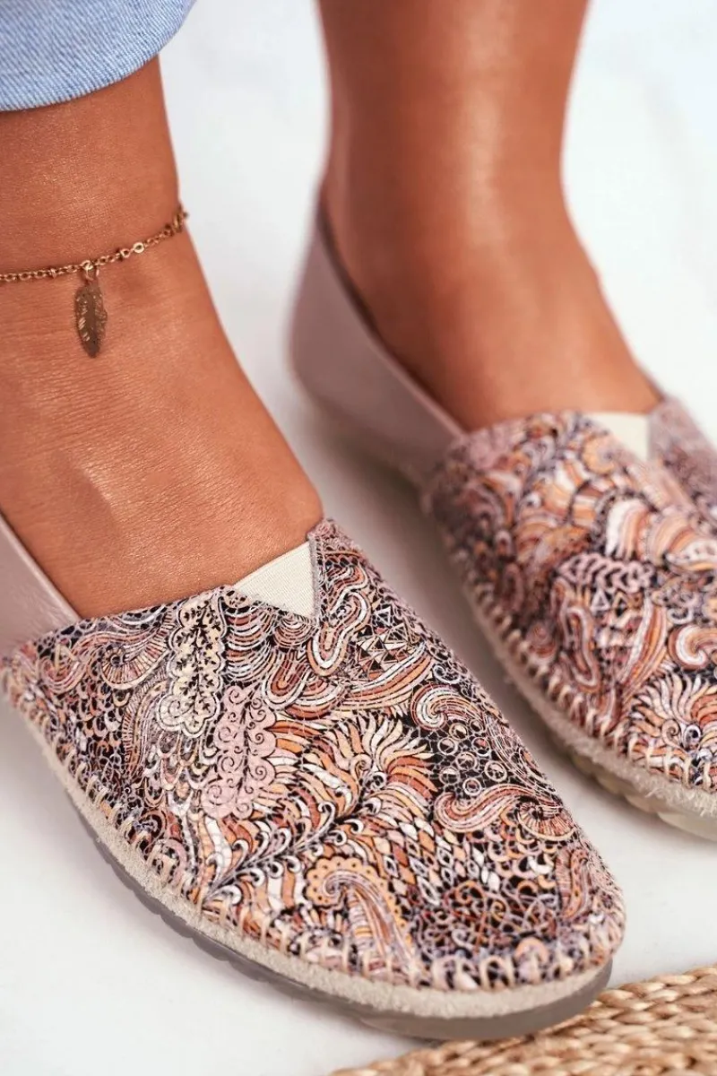 Baleriny Skórzane|Baleriny Klasyczne>Maciejka Baleriny Damskie Skórzane Beżowe 01930-59/00-0