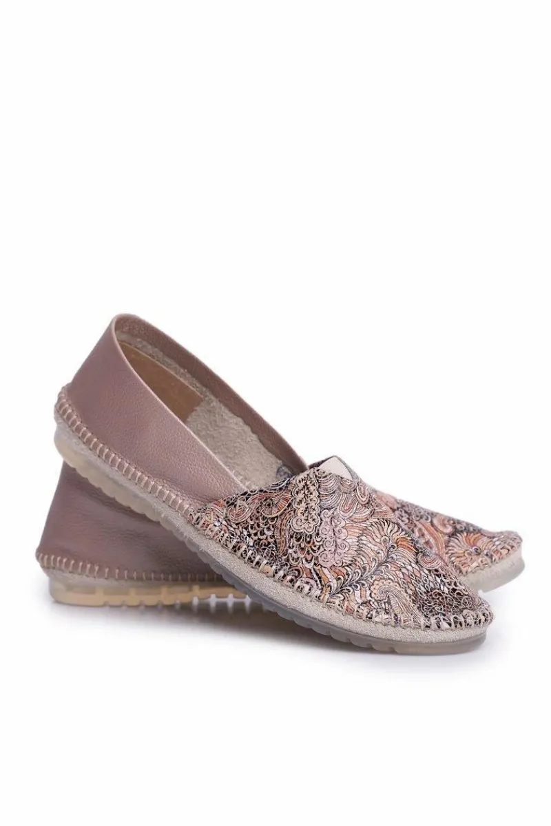 Baleriny Skórzane|Baleriny Klasyczne>Maciejka Baleriny Damskie Skórzane Beżowe 01930-59/00-0