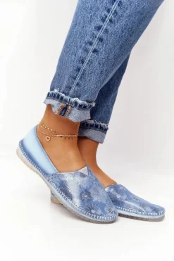 Sale Baleriny Damskie Niebieskie 01930-72/00-0 Damskie Baleriny Skórzane|Baleriny Klasyczne