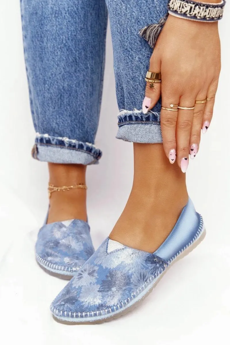 Sale Baleriny Damskie Niebieskie 01930-72/00-0 Damskie Baleriny Skórzane|Baleriny Klasyczne