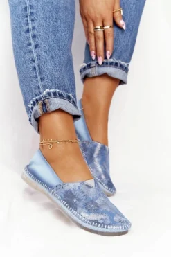 Sale Baleriny Damskie Niebieskie 01930-72/00-0 Damskie Baleriny Skórzane|Baleriny Klasyczne