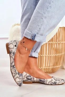 Buty Sergio Leone Baleriny Damskie Sergio Leone Biały Wąż BL611 Nemsis