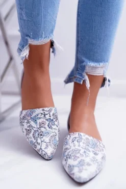 Hot Laura Messi Baleriny 1110 Skóra Szare Augure