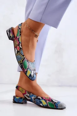 Outlet Maciejka Baleriny Na Obcasie 04482-39 Multikolor