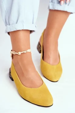 Czółenka Zamszowe|Baleriny Skórzane><noscript><img width=