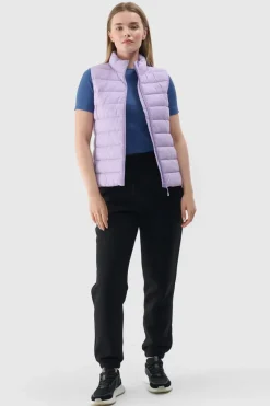 Hot Bezrękawnik Damski Puchowy Ze Stójką WAW24TVJAF139-52S Damskie Bluzy Damskie|Odzież 4F