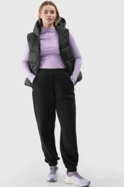 Best 4F Bezrękawnik Damski Puchowy Z Kapturem WAW24TVJAF141-20S Czarny