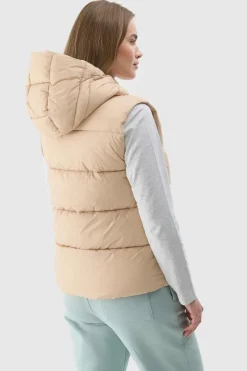 Clearance Bezrękawnik Damski Puchowy Z Kapturem WAW24TVJAF141-83S Damskie Kurtki Damskie|Odzież 4F