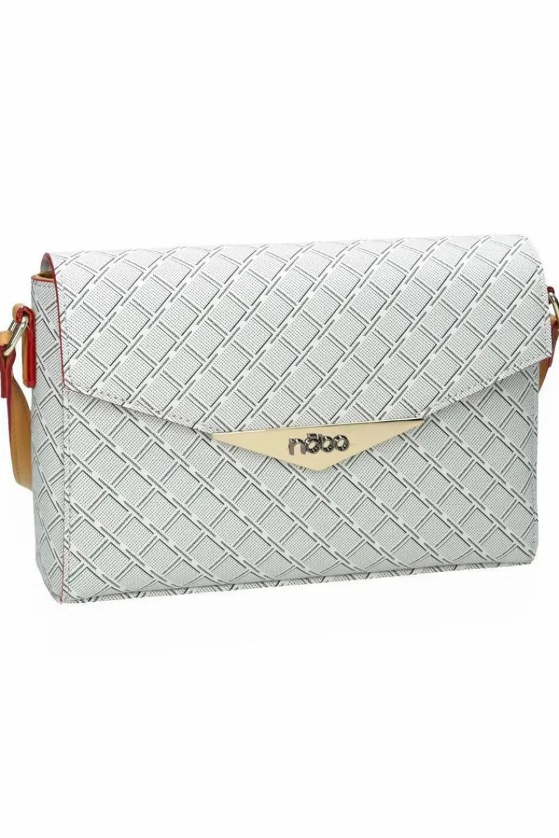 New Biała Torebka Damska Listonoszka NBAG-F2300-C000 Torebki Nobo|Listonoszki