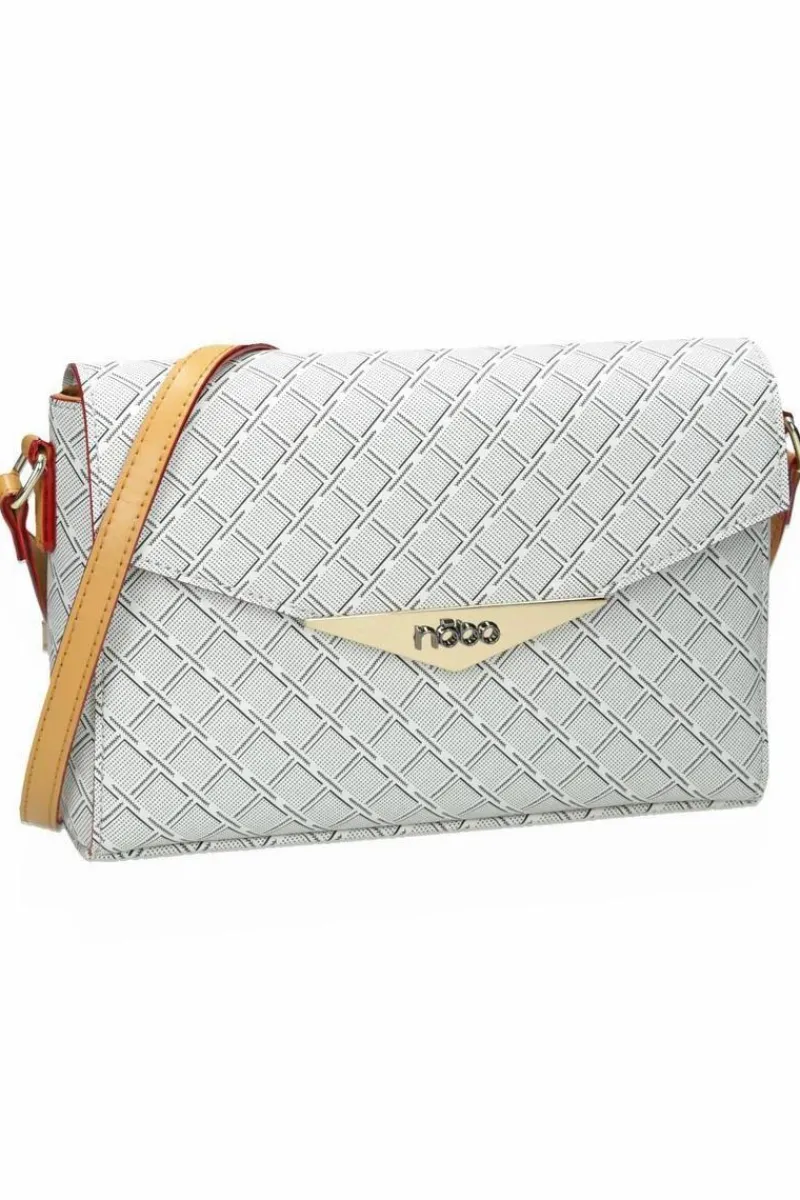 New Biała Torebka Damska Listonoszka NBAG-F2300-C000 Torebki Nobo|Listonoszki