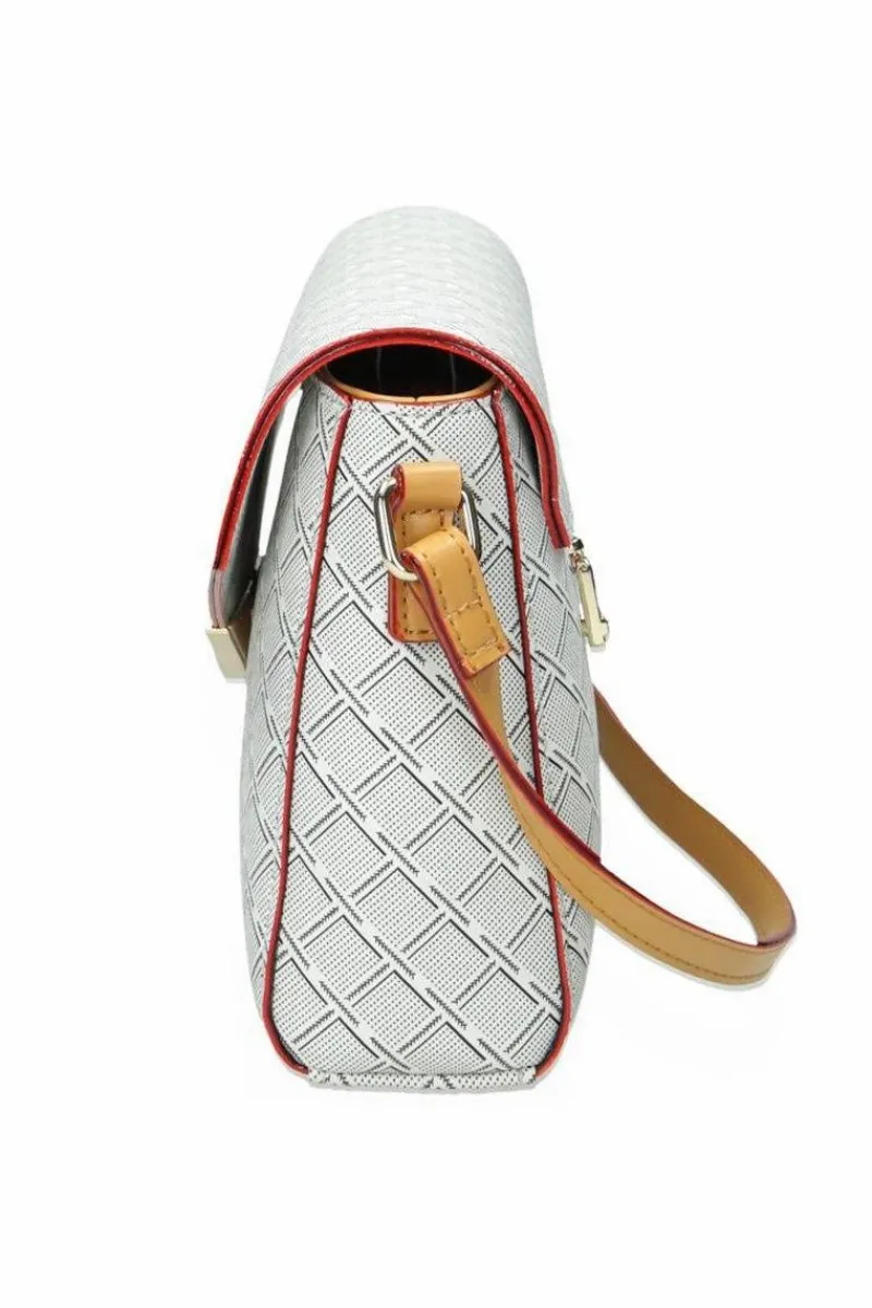 New Biała Torebka Damska Listonoszka NBAG-F2300-C000 Torebki Nobo|Listonoszki