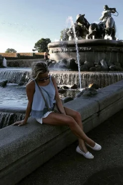 Discount Białe Wsuwane Espadryle z Ćwiekami Christiane Damskie Baleriny Klasyczne