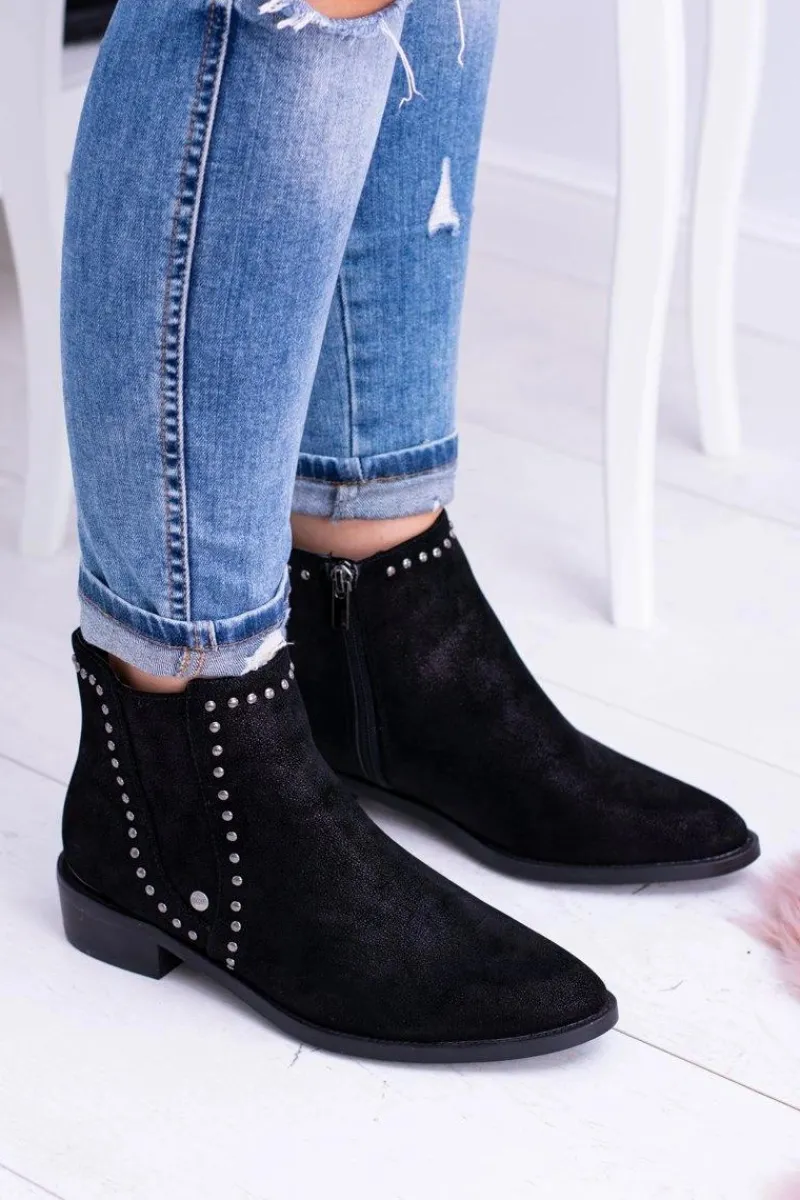 Sale Big Star Shoes Big Star Czarne Damskie Botki Sztyblety BB274529