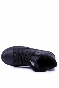 Best Big Star Dziecięce Wysokie Czarne Trampki Sneakersy BB374141 Damskie Chłopięce|Dziewczęce