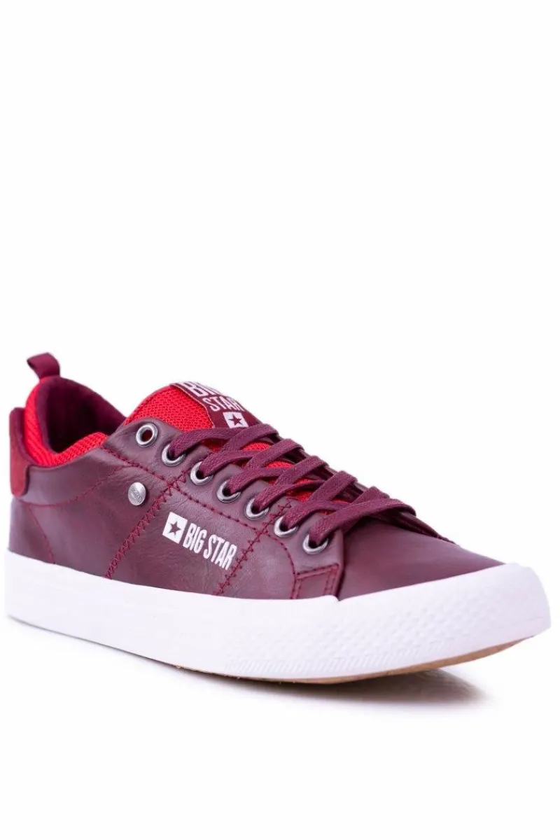 Big Star Shoes Big Star Męskie Bordowe Trampki Tenisówki BB174011