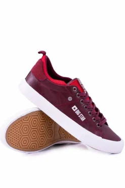 Big Star Shoes Big Star Męskie Bordowe Trampki Tenisówki BB174011