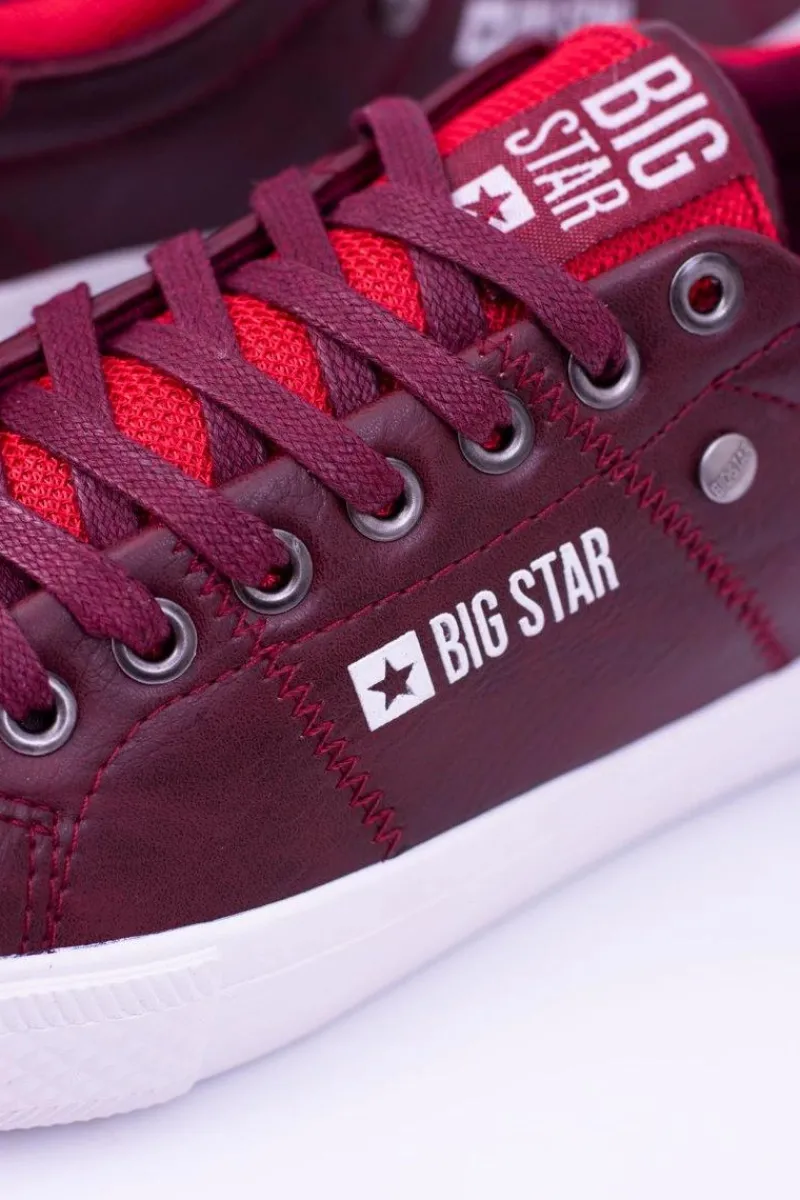 Big Star Shoes Big Star Męskie Bordowe Trampki Tenisówki BB174011
