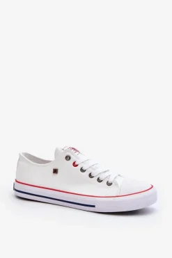 Best Big Star Shoes Big Star Niskie Męskie Białe Trampki T174102 Biały