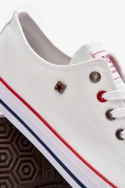 Best Big Star Shoes Big Star Niskie Męskie Białe Trampki T174102 Biały