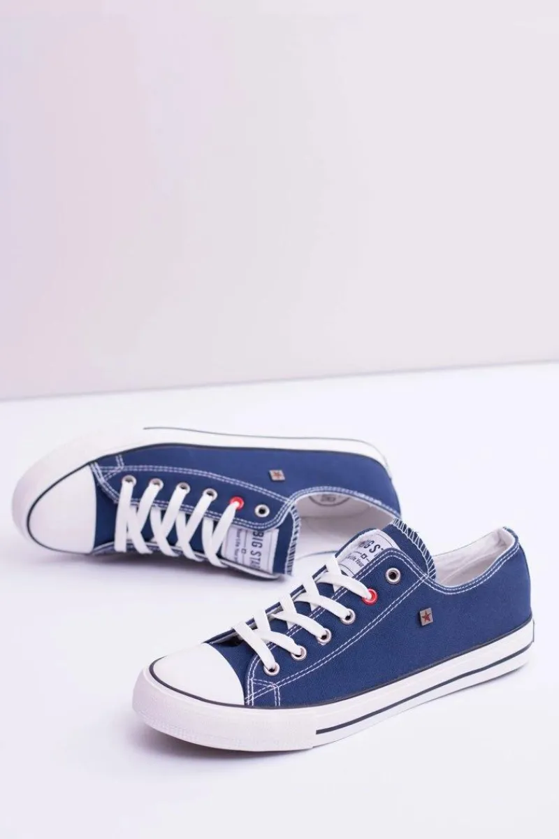 Best Big Star Shoes Big Star Niskie Męskie Granatowe Trampki T174101