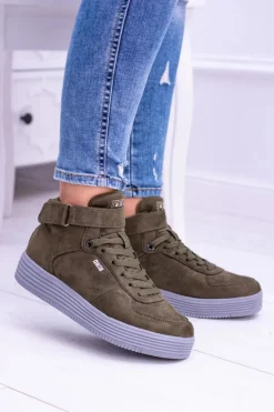 Hot Big Star Shoes Big Star Sneakersy Trampki Khaki BB274648