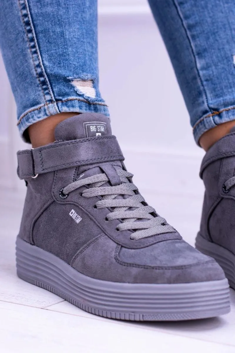 Trampki Damskie Big Star|Big Star>Big Star Shoes Big Star Szare Sneakersy Trampki BB274645