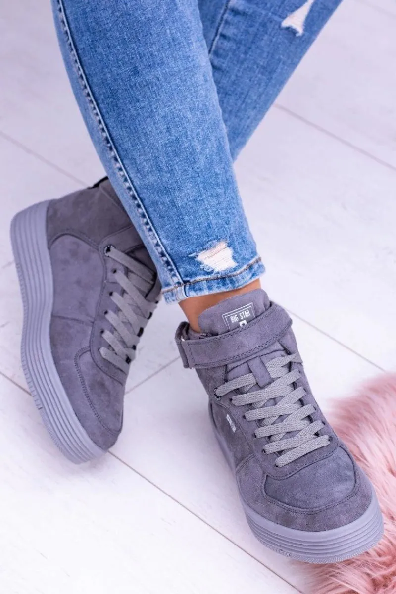 Trampki Damskie Big Star|Big Star>Big Star Shoes Big Star Szare Sneakersy Trampki BB274645