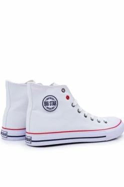 Best Big Star Wysokie Męskie Białe Trampki T174106 Męskie Trampki Męskie Big Star|Trampki Wysokie